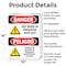 Signmission Hot Surface Sign, 14 in H x 10 in W, Aluminum, Hot Work In Progress Keep Out Bilingual OS-2PACK-DS-A-1014-VS-1365 - alternate 5